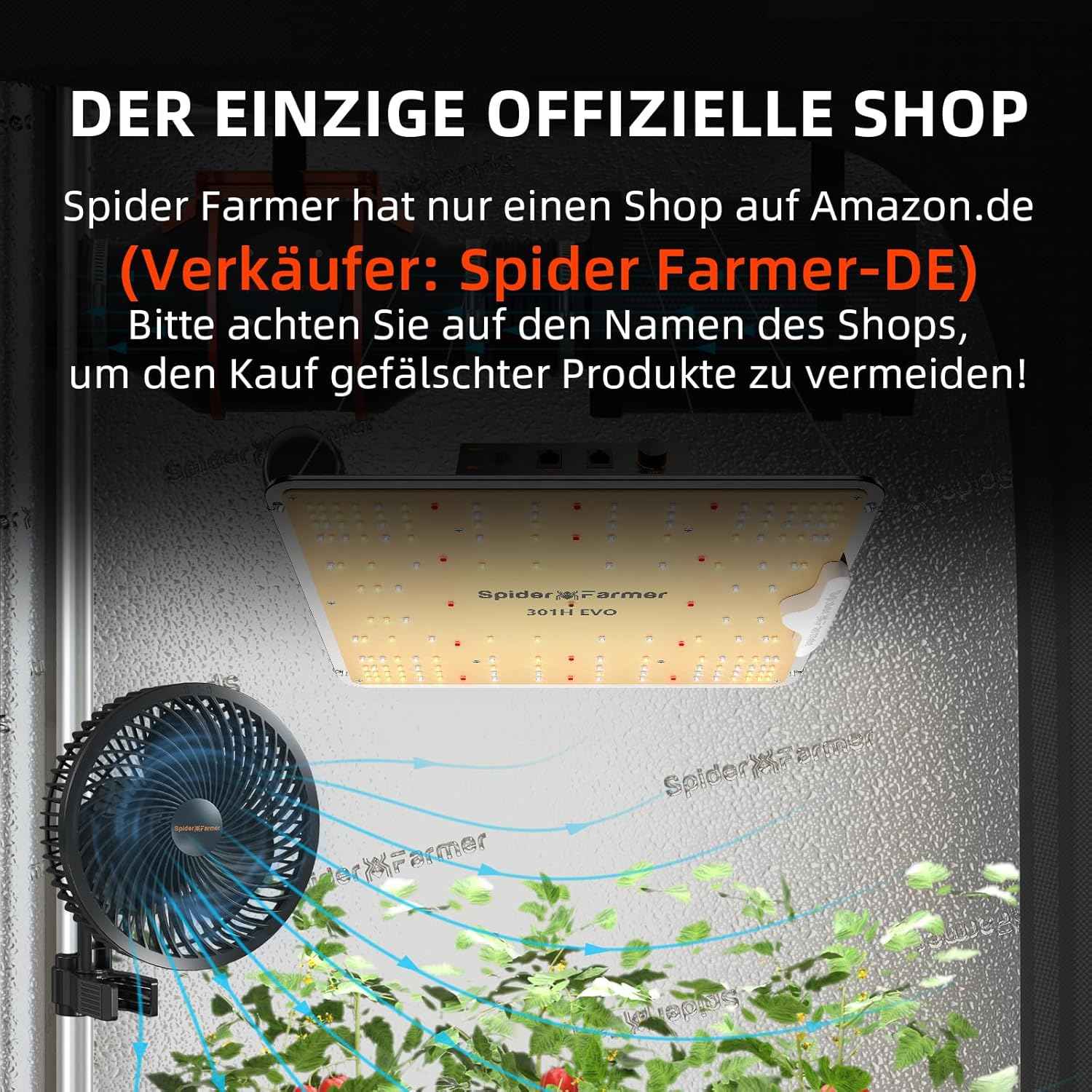 Spider Farmer SF1000EVO 100W Samsung LM301H EVO LED Complete Kweektent Set 70×70×160 cm – met GGS AC5 Power Strip & 4” Ventilatiesysteem