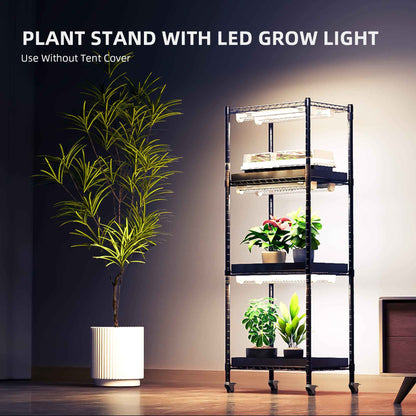 Spider Farmer 4-Laags Plantenrek met 54W LED Grow Lights & 1680D Grow Tent – Compact Indoor Kweeksysteem voor Zaailingen, Stekken & Microgreens