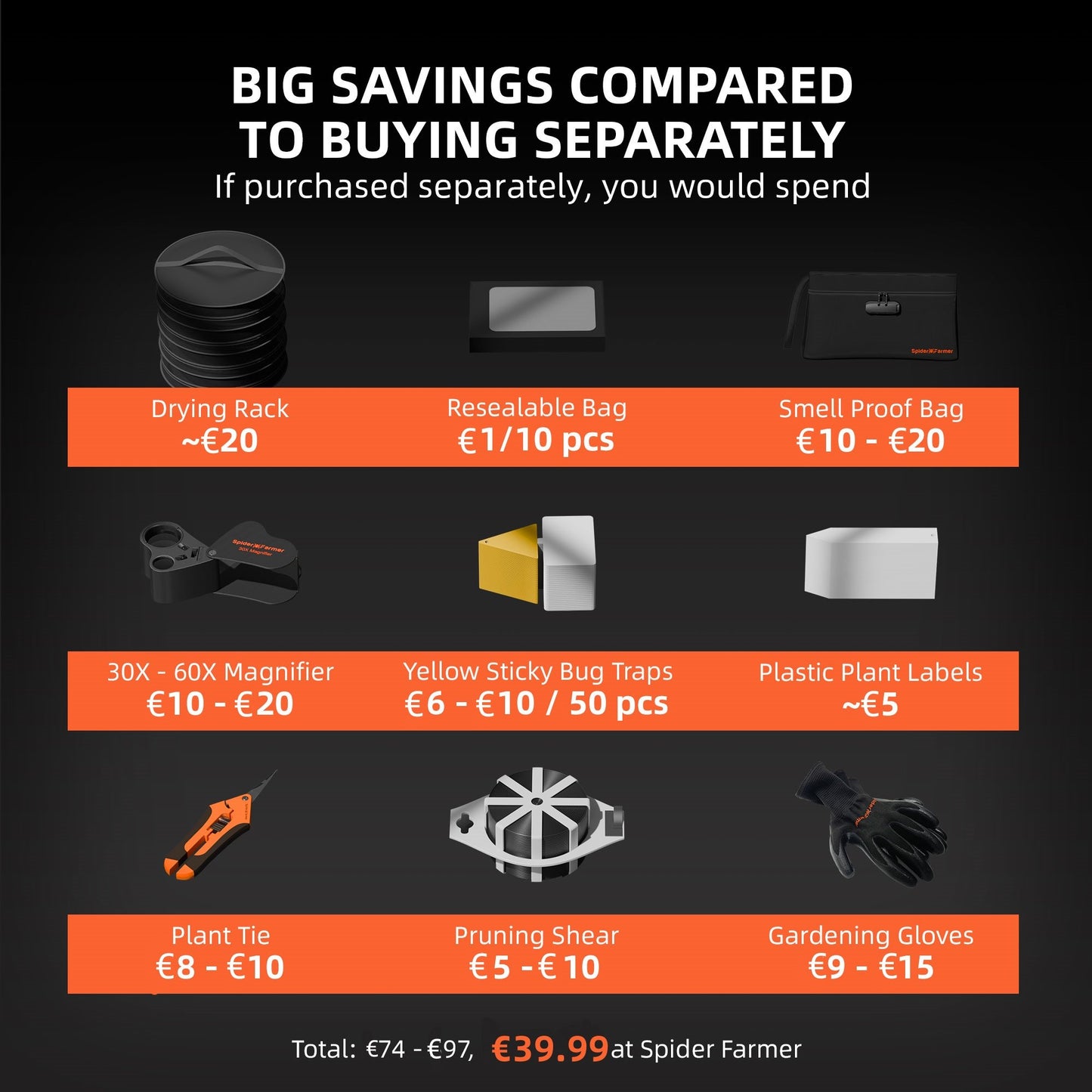 binnenkweek accessoires set – plant care kit – Pflanzenpflege Zubehör