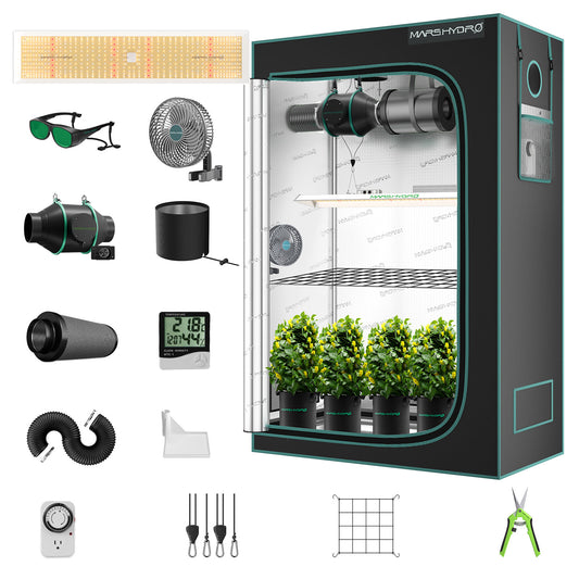 Mars Hydro TSL2000 complete kweekset 120x60x180 | LED grow tent kit | Indoor Growbox Set